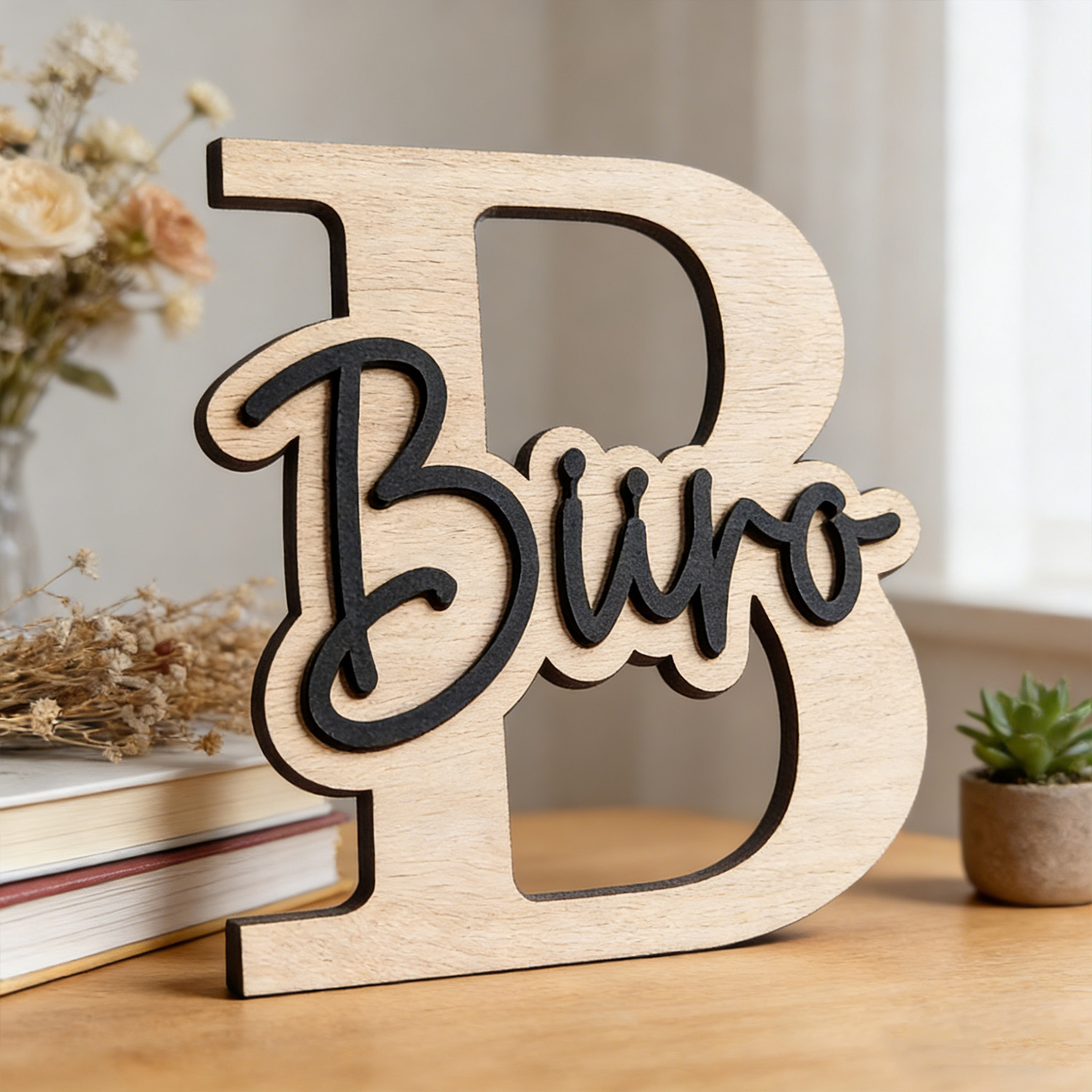 Wooden Letter Sign - 1個のカスタマイズ可能な木製文字ドアサイン、カスタマイズ可能なコンテンツ、パーソナライズされた子供部屋の装飾、赤ちゃんの名前識別用