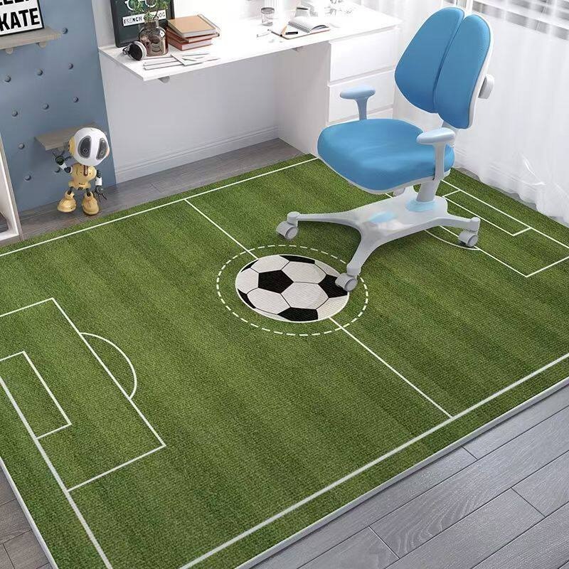 Home Decor Ig - 草の生えたサッカー場の模様のリビングルームカーペット、大面積コーヒーテーブル、豪華なマット、ヴィンテージ風高級IGベッドルームラグ、タピス、カバー