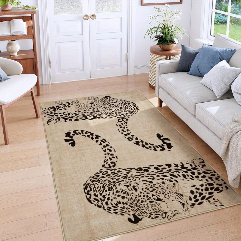 Home Decor Ig - カーペット用リビングルームヒョウ高級大面積子供寝室の敷物家の装飾動物IGクローク廊下マットКовер