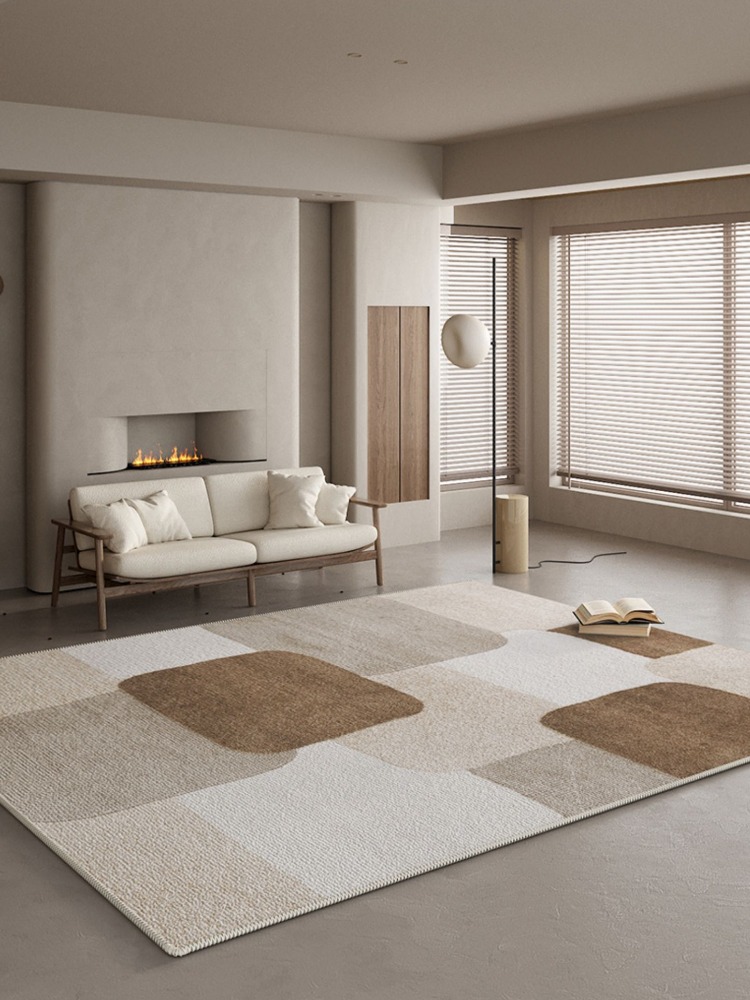 Home Decor Ig - モダンなミニマリストの幾何学模様のカーペット,広いエリアのカーペット,リビングルームのカーペット,寝室のカーペット,非常に滑りにくい,創造的なアート,茶色とベージュ