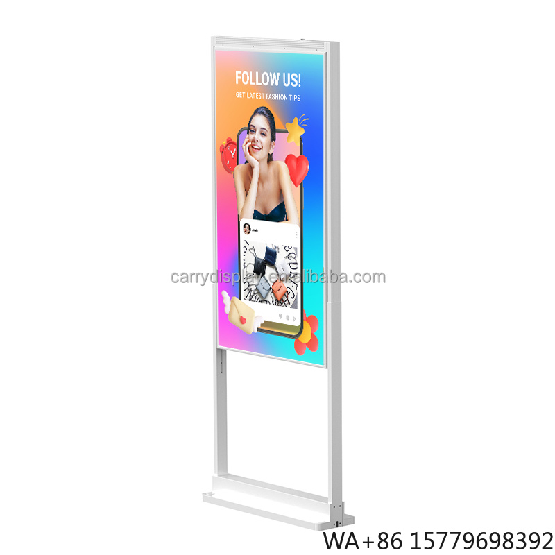 Home Decor Shop - 49インチ半屋外用超薄型高輝度デュアルディスプレイショッピングウィンドウLCD Androidデジタルサイネージ
