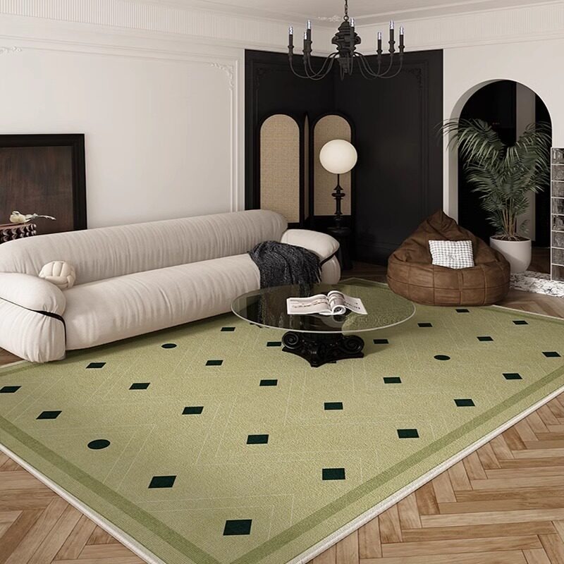 Home Decor Ig - 古典的なダイヤモンド型の模様のリビングルームカーペット、大面積コーヒーテーブル用プラッシュマット、ヴィンテージ高級IGベッドルームラグ