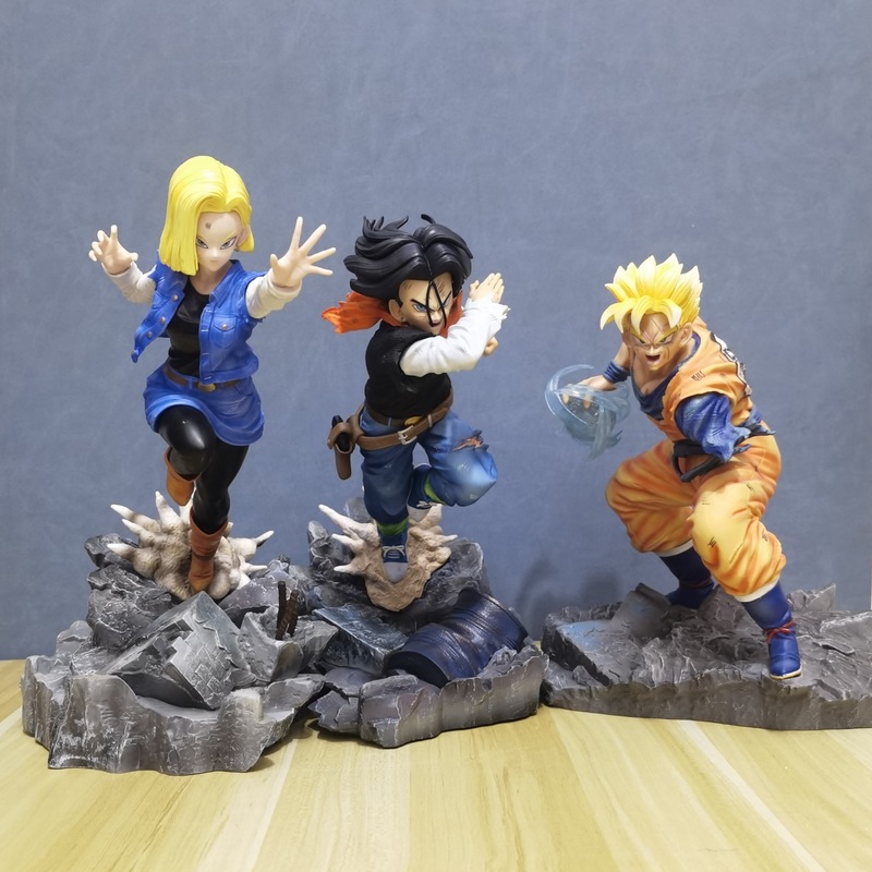 Home Decor Nz - ドラゴンボール超サイヤ人 Gk フィギュア未来悟飯 vs アンドロイド箱入りコレクタブルスタチューアニメコレクション家の装飾