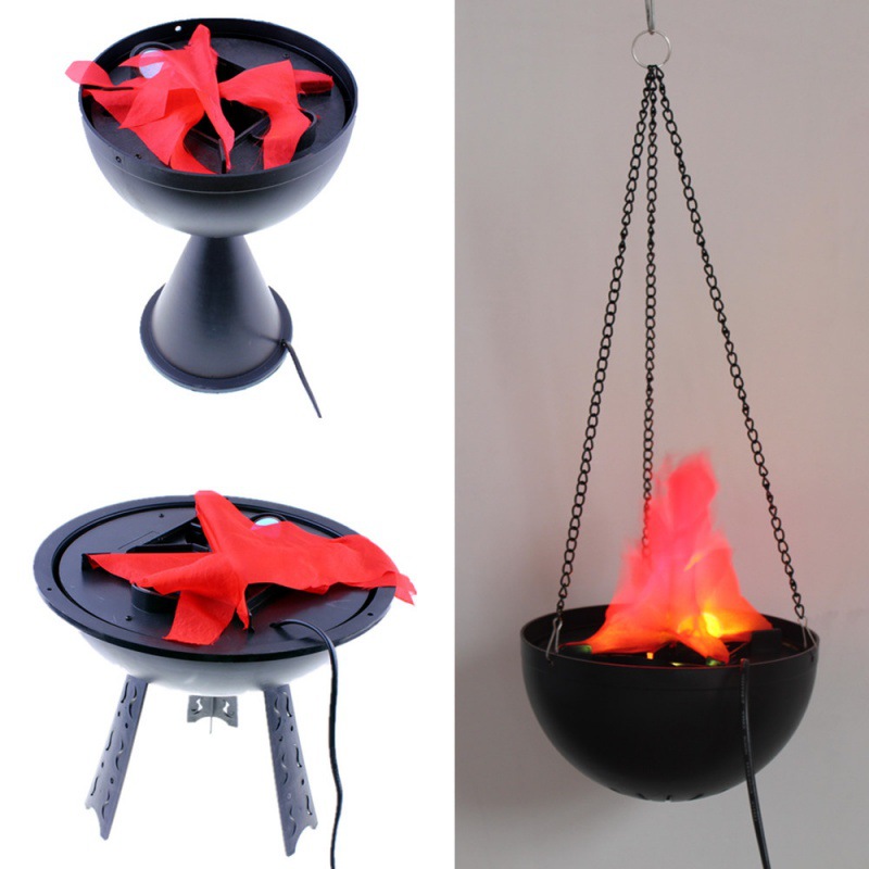 Home Decor Shop - 3Dフェイクフレームランプシミュレーション火鉢装飾電気炎ライト偽火炎演出小道具お化け屋敷バーショップパーティーホームデコレーション