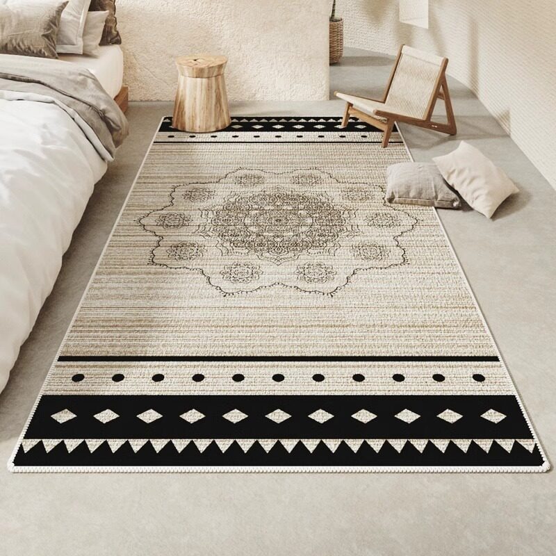 Home Decor Ig - モロッコスタイルペルシャ湾リビングルームカーペット大面積コーヒーテーブルプラッシュマットヴィンテージ高級IGベッドルームラグアルフォンブラタピス