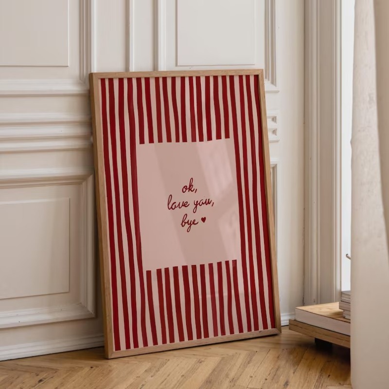 Home Decor How To - 「OK、愛してる、バイバイ」「私たちはどれほど幸運なのか」ヴィンテージミニマリストポジティブな引用句の歌詞ポスターカンバス絵画ウォールピクチャーホームデコレーション