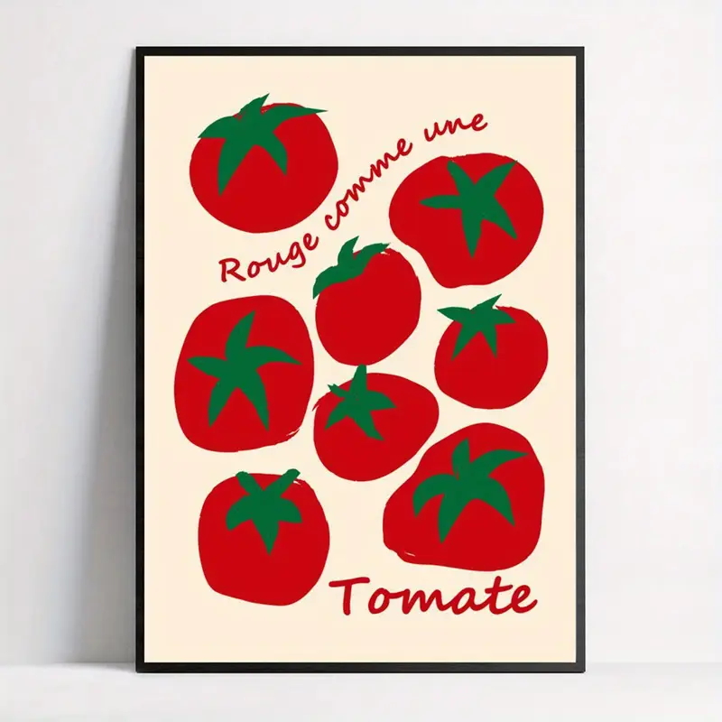 モダンなカラフルな赤いトマト壁アートプリントキャンバス絵画ポ - Home Decor Nz のレビューと価格