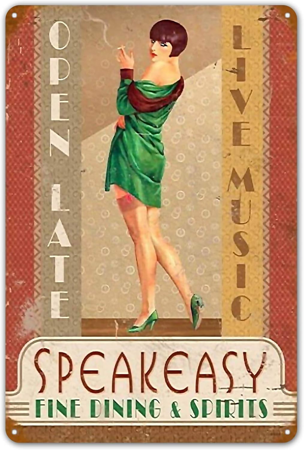 Speakeasy ヴィンテージ ブリキメタルサイン ピンナ - Home Decor Shop のレビューと価格