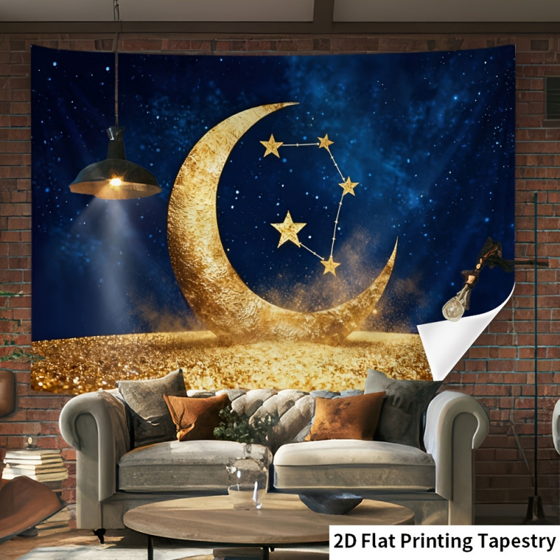 VIKAMA ラマダンタペストリー 金の月と星空のデザイン  - Home Decor Ramadan のレビューと価格