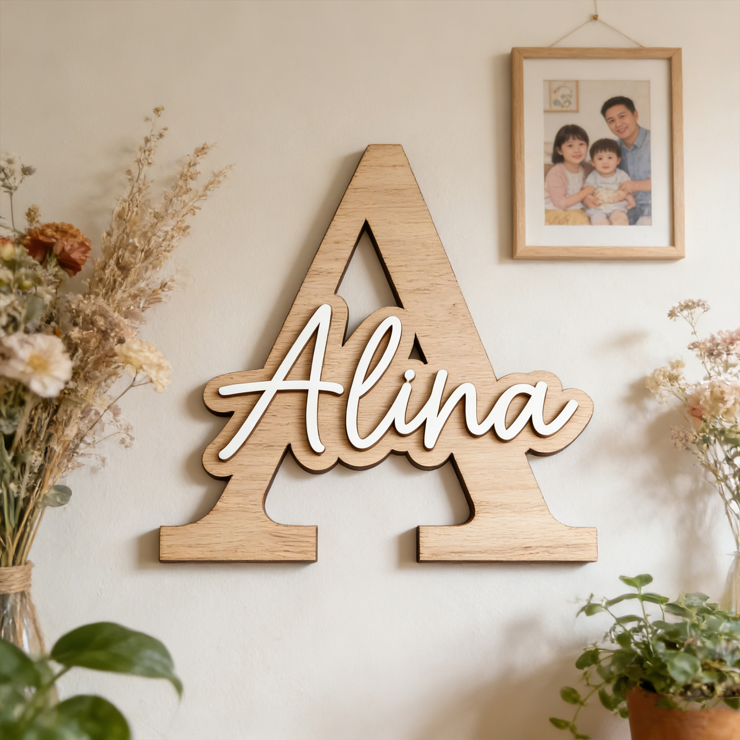 1個のカスタマイズ可能な木製文字ドアサイン、カスタマイズ可能 - Wooden Letter Sign のレビューと価格