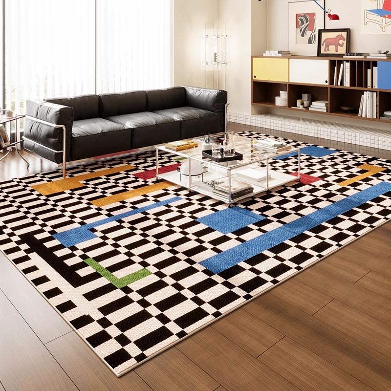 モダンなシンプル幾何学模様の広いリビングルームカーペット、レ - Home Decor Ig のレビューと価格