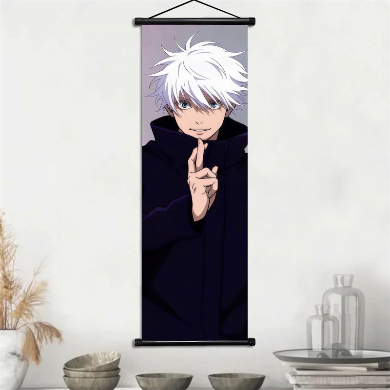 呪術廻戦 五条悟＆護廷祥呉 アニメアート 布製壁掛けスクロー - Home Decor Design のレビューと価格