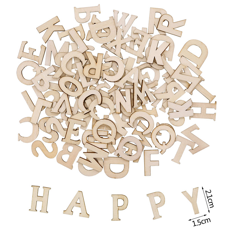 装飾的な木製のアルファベット文字,100個,木製の数字,ミニ - Wooden Letter Sign のレビューと価格