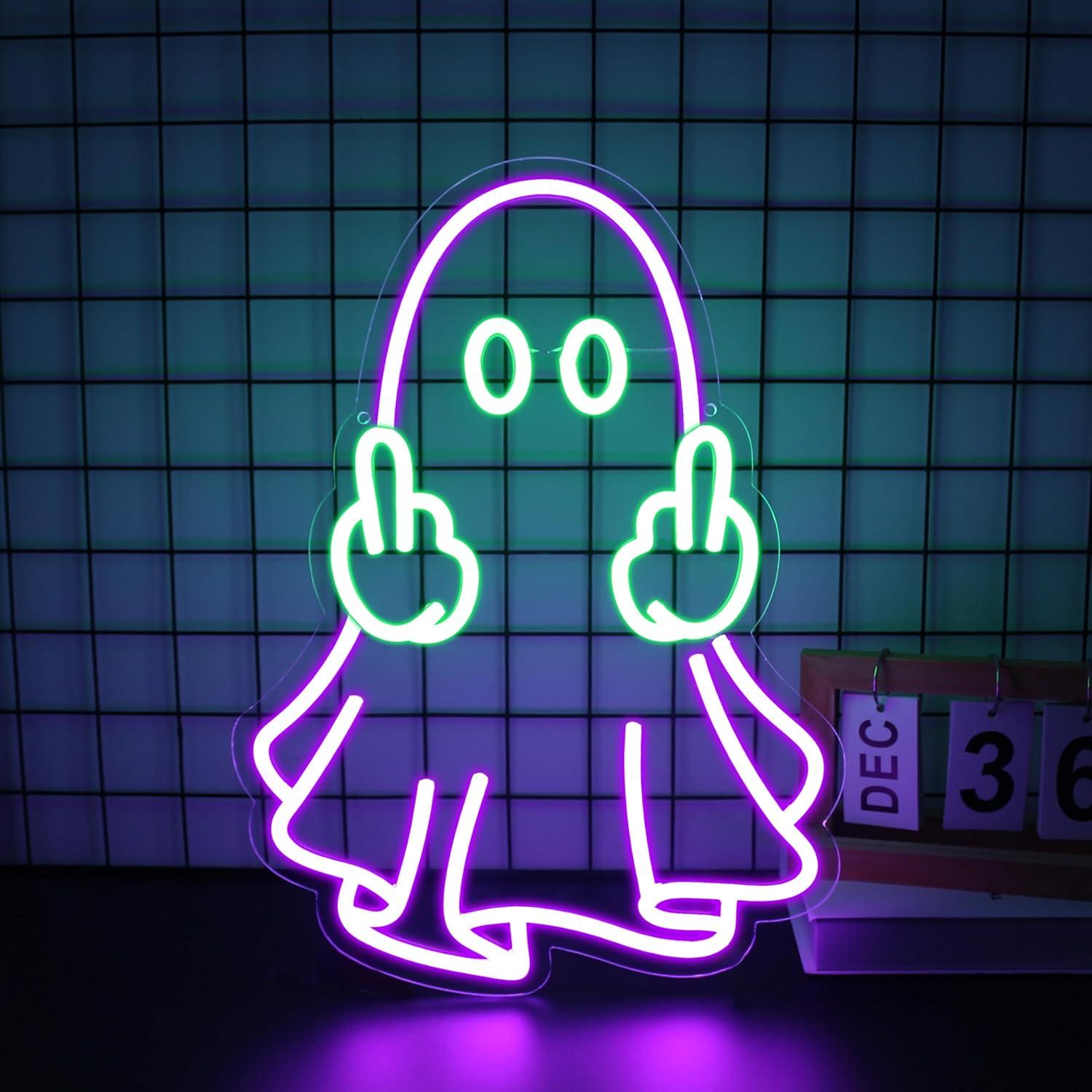 ゴーストネオンサイン USB電源 LED調光可能ネオンライト - Home Decor Shop のレビューと価格