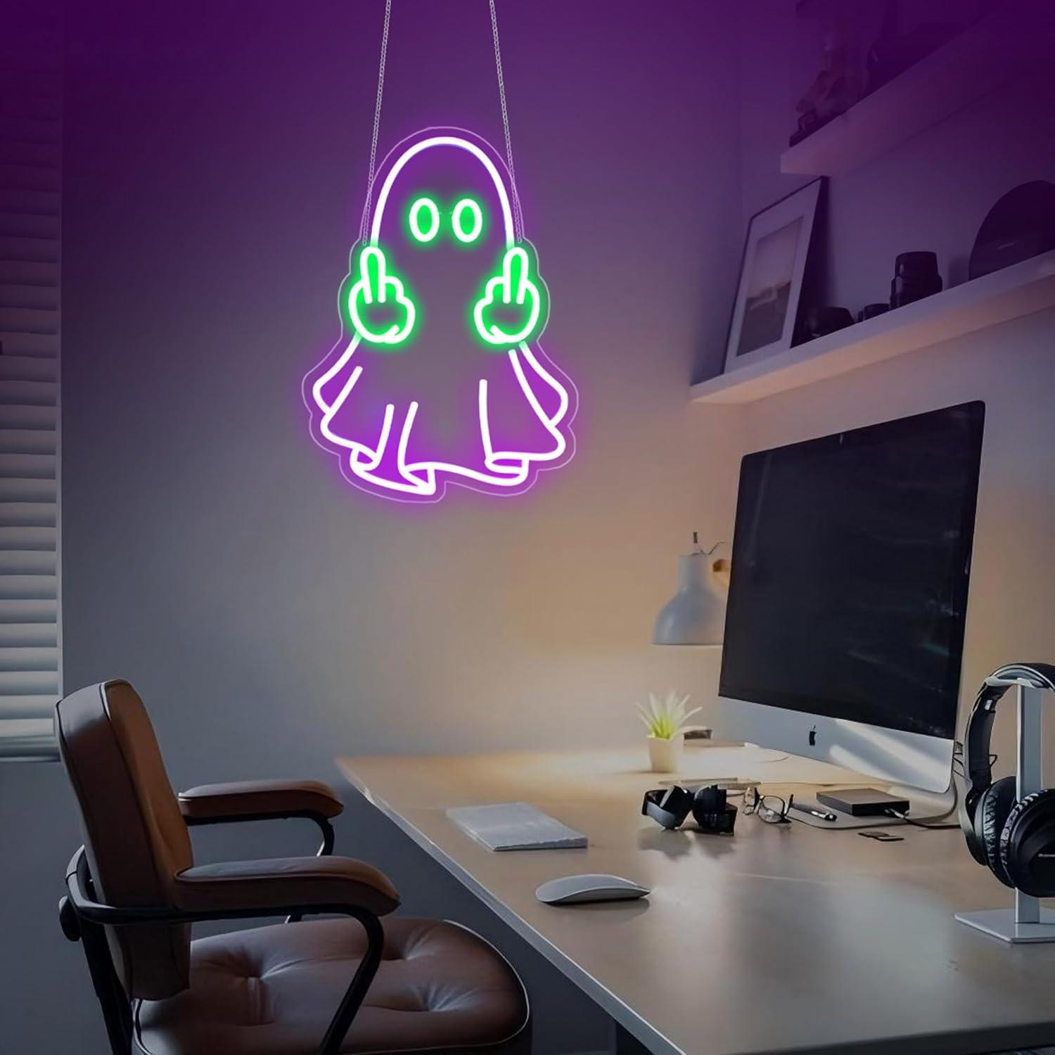 ゴーストネオンサイン USB電源 LED調光可能ネオンライト - Home Decor Shop のレビューと価格