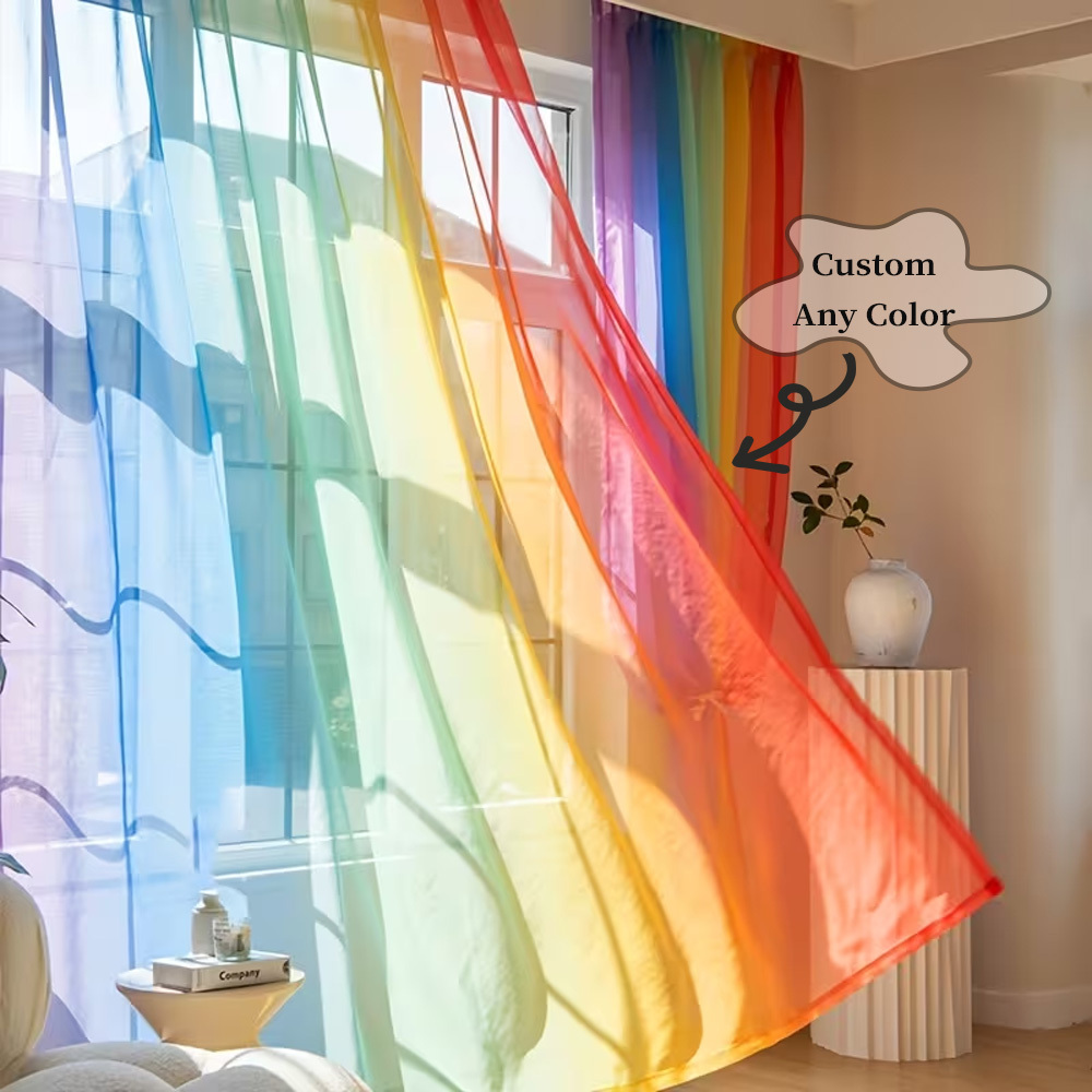 カスタム2Dフラット2枚組シアーカーテン、お好みのデザイン/ - Home Decor Design のレビューと価格
