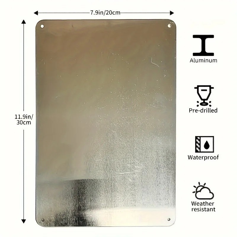 2Dフラットカスタムネームアルミプレート 8×12インチ、牡 - Home Decor Shop のレビューと価格