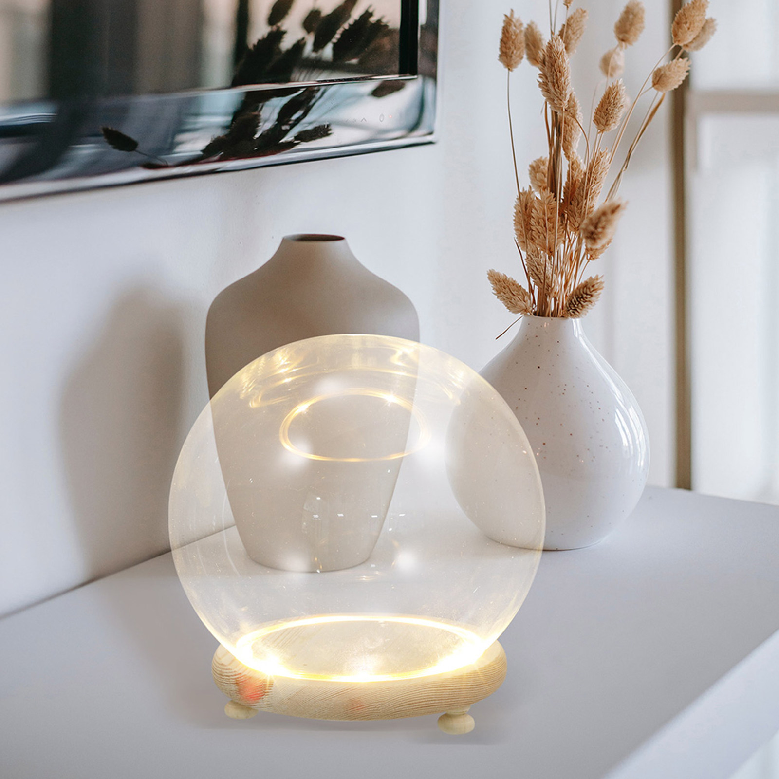 クリアガラスドーム型プリザーブドフラワーディスプレイケース、 - Home Decor Shop のレビューと価格