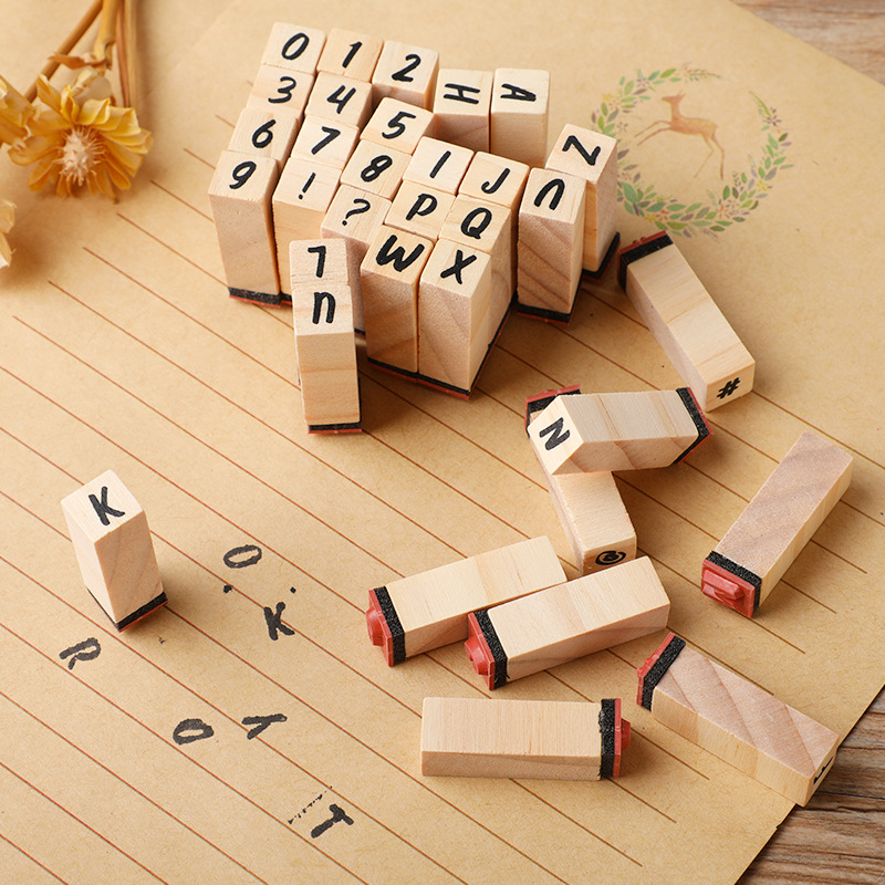 基本日記セット タイプライター数字と文字シール DIY 日記 - Wooden Letter Sign のレビューと価格