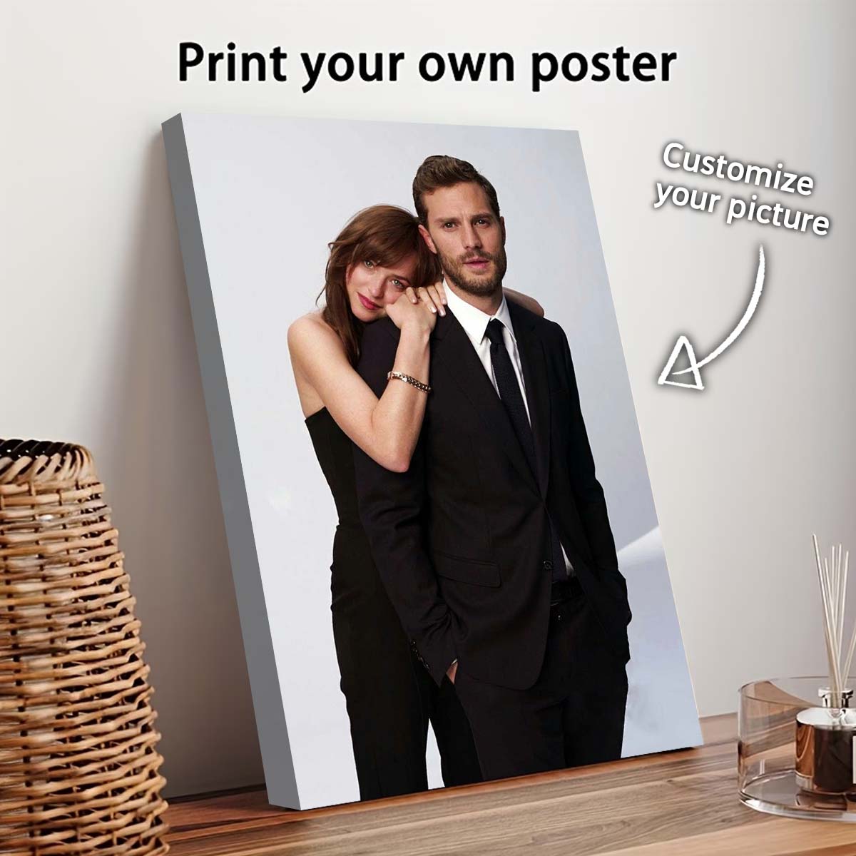 カスタムプリントキャンバス絵画、あなたの写真から作る、結婚式 - Home Decor Fabric のレビューと価格