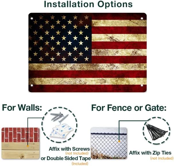 アメリカ国旗デザインのヴィンテージブリキ製ウォールプレート、 - Home Decor Shop のレビューと価格