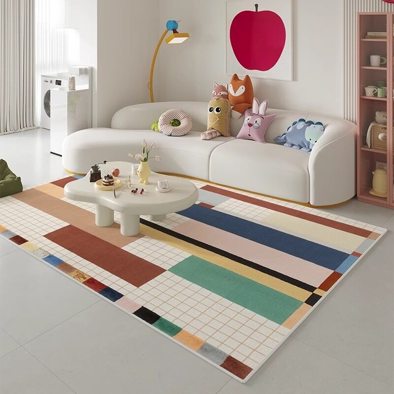 高級アートラインリビングルームカーペット、家庭用大型コーヒー - Home Decor Ig のレビューと価格
