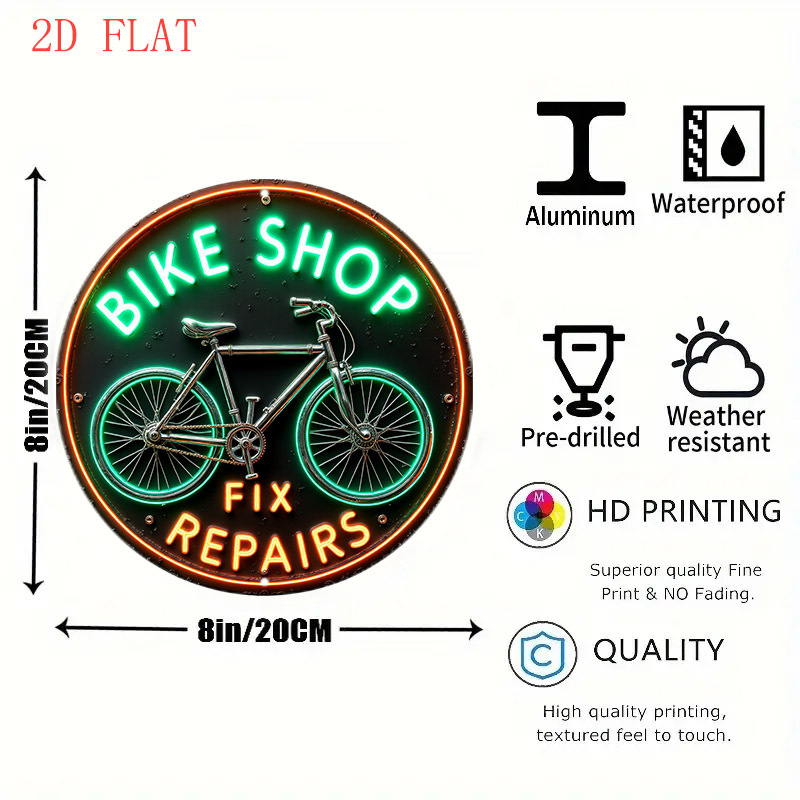 CIFBUY レトロネオン自転車ショップサイン アルミ製ウォ - Home Decor Shop のレビューと価格