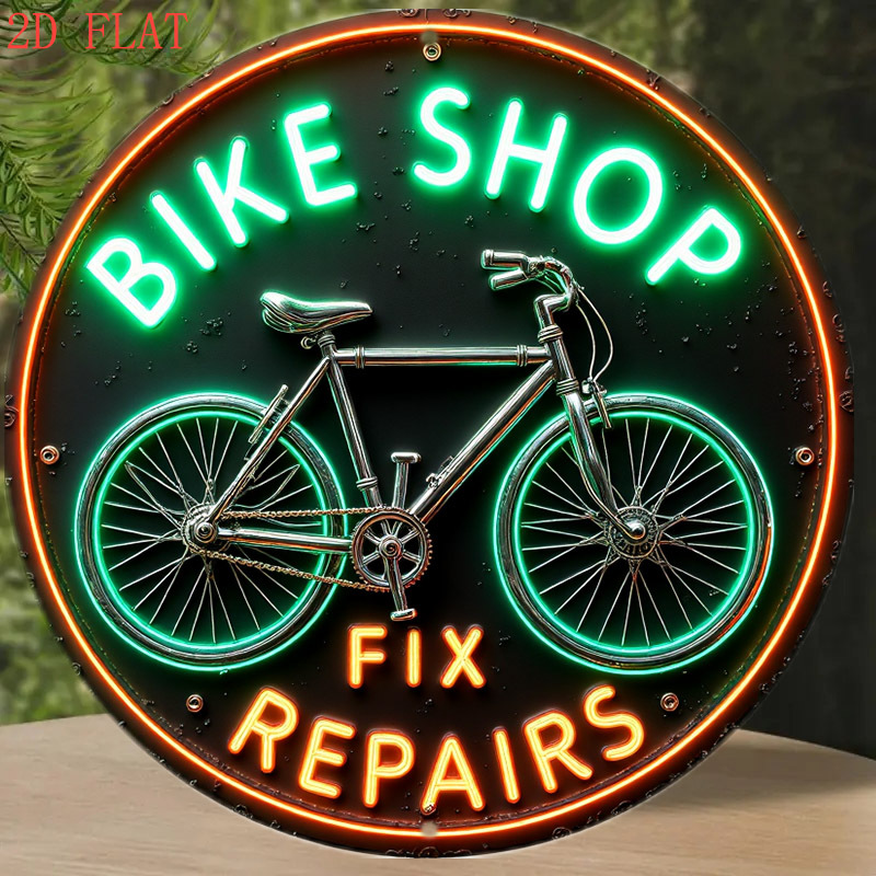 CIFBUY レトロネオン自転車ショップサイン アルミ製ウォ - Home Decor Shop のレビューと価格
