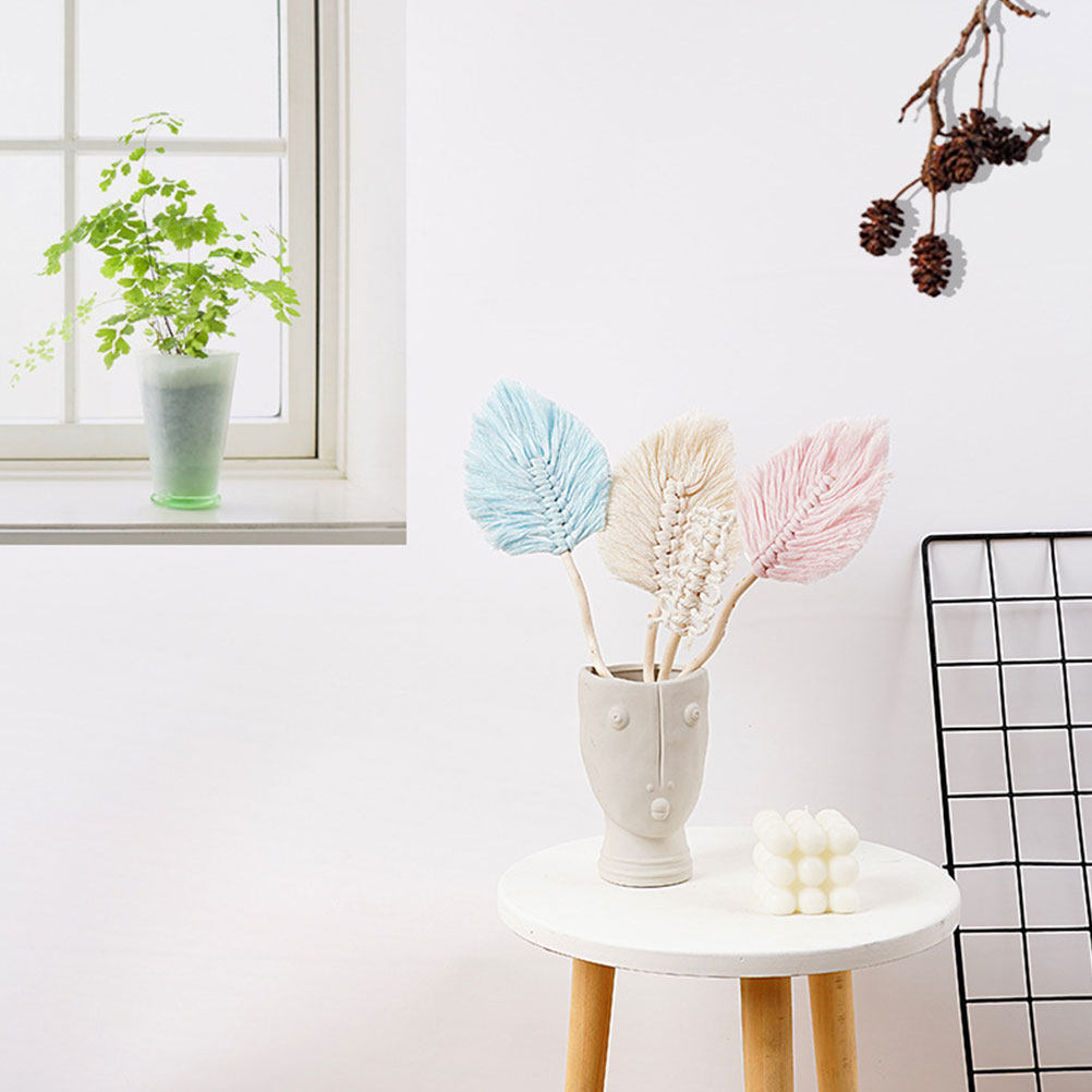 4個入りコットンロープ製リーフ型壁掛け装飾、ホームオフィス、 - Home Decor Shop のレビューと価格