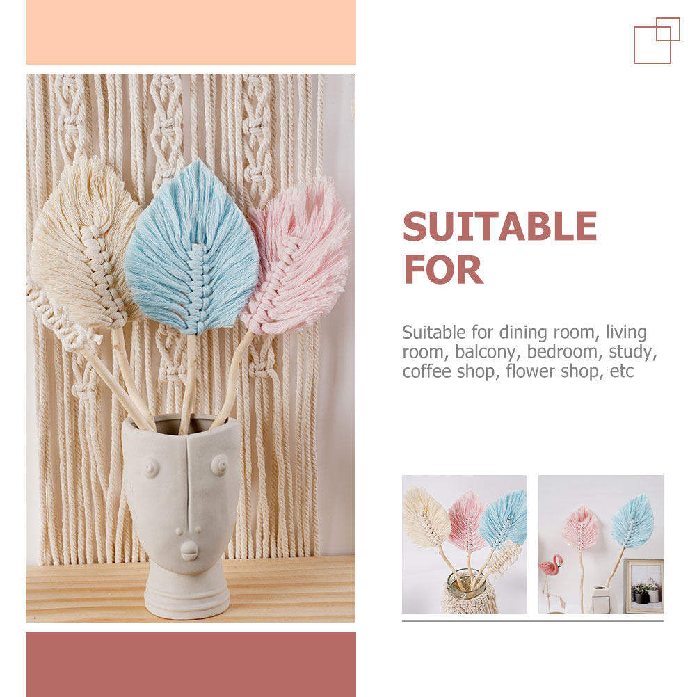 4個入りコットンロープ製リーフ型壁掛け装飾、ホームオフィス、 - Home Decor Shop のレビューと価格