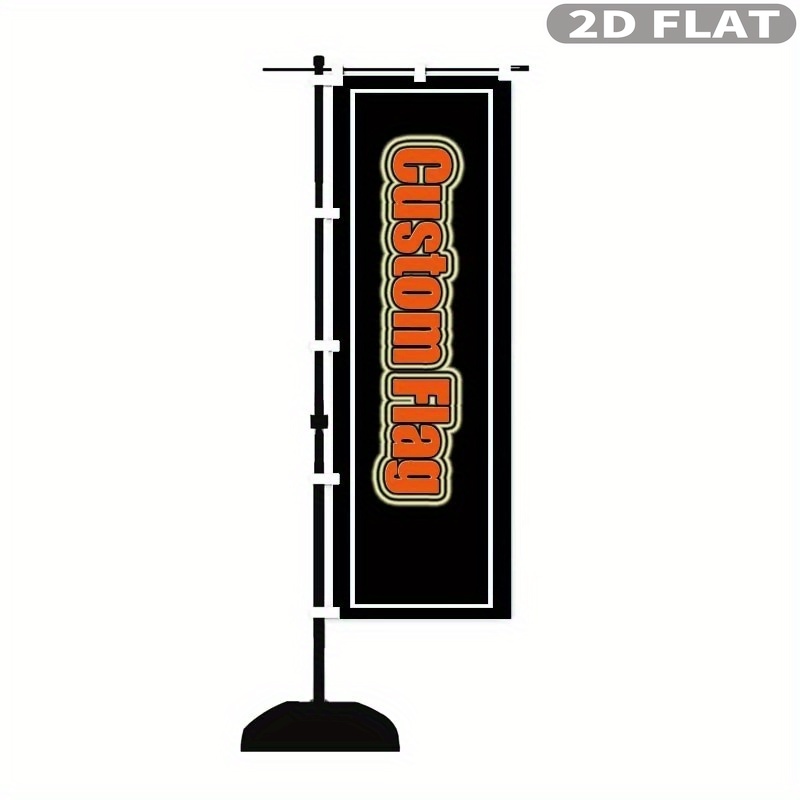 1pc 2D フラットカスタムノボリ旗、屋外屋内装飾広告用バ - Home Decor Fabric のレビューと価格