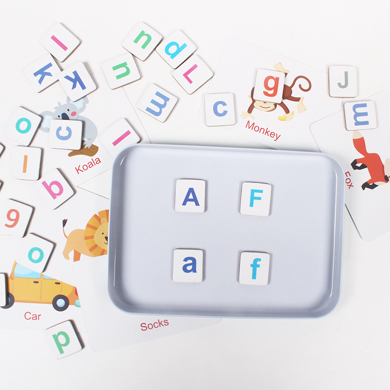 木製パズルフラッシュカードゲーム文字スペル磁気早期学習教育英 - Wooden Letter Sign のレビューと価格