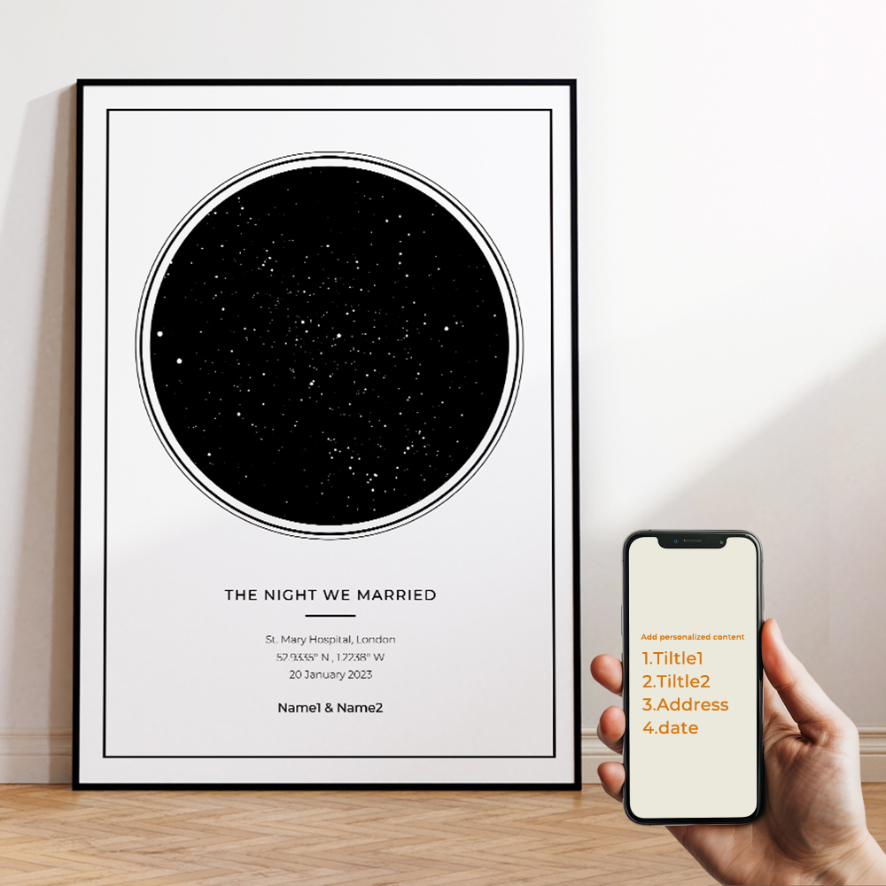 現代風カスタムパーソナライズ夜空星図ウォールアートキャンバス - Home Decor Nz のレビューと価格