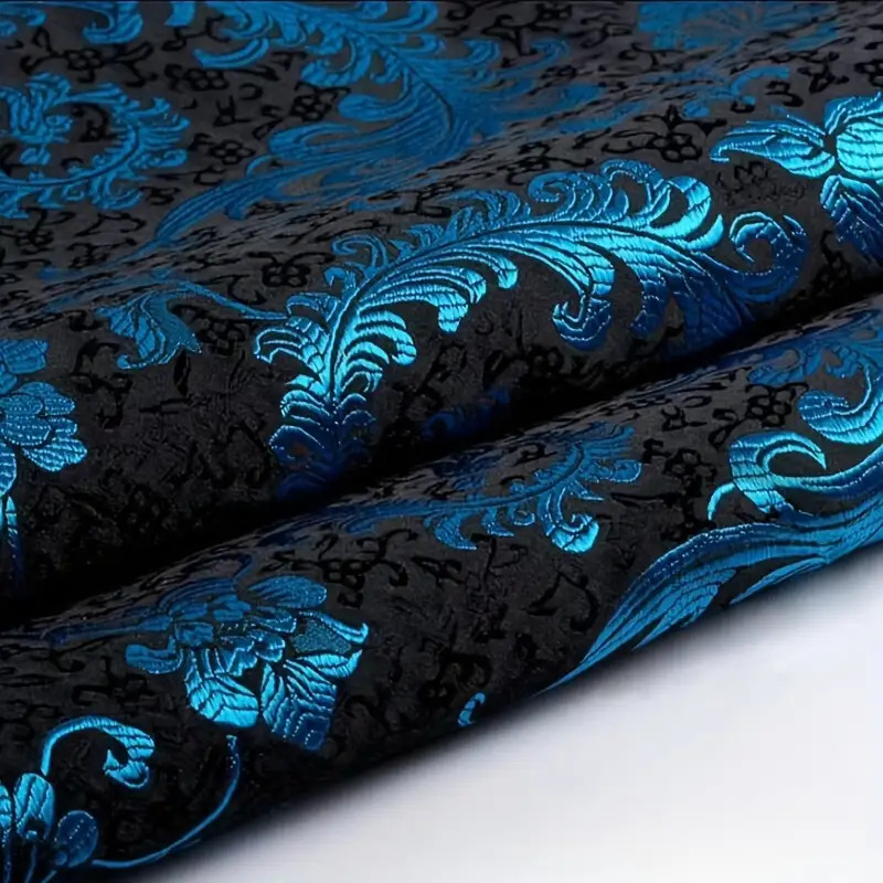 3Dブルーフェニックステールブロケード生地 — 衣類、DIY - Home Decor Fabric のレビューと価格